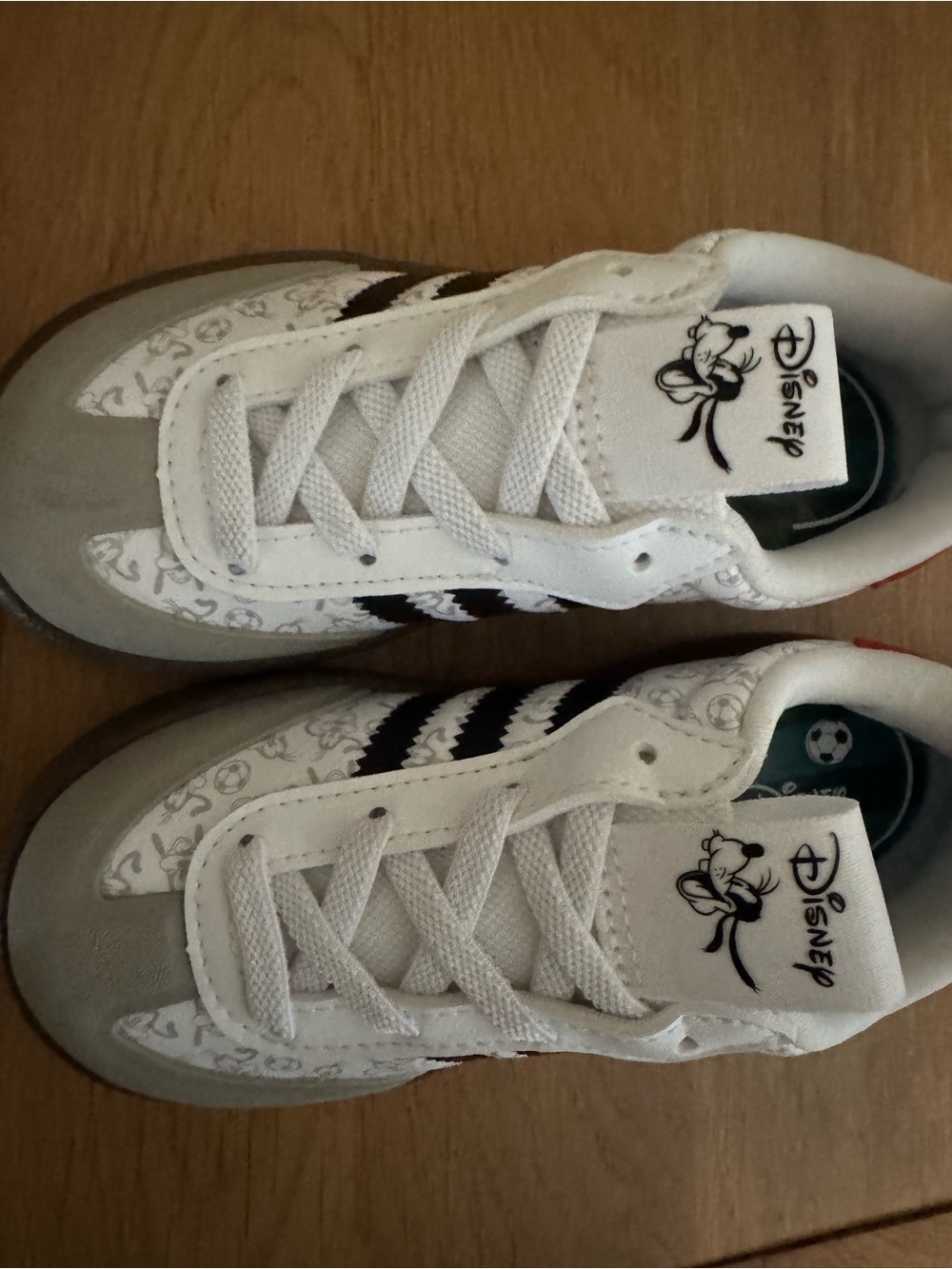 adidas Kids White and Gray Sneakers with Disney Graphic